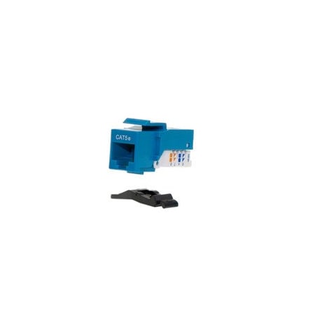 Cable Wholesale Cat5e Keystone Jack, Blue, Toolless, RJ45 Female 311-120BL